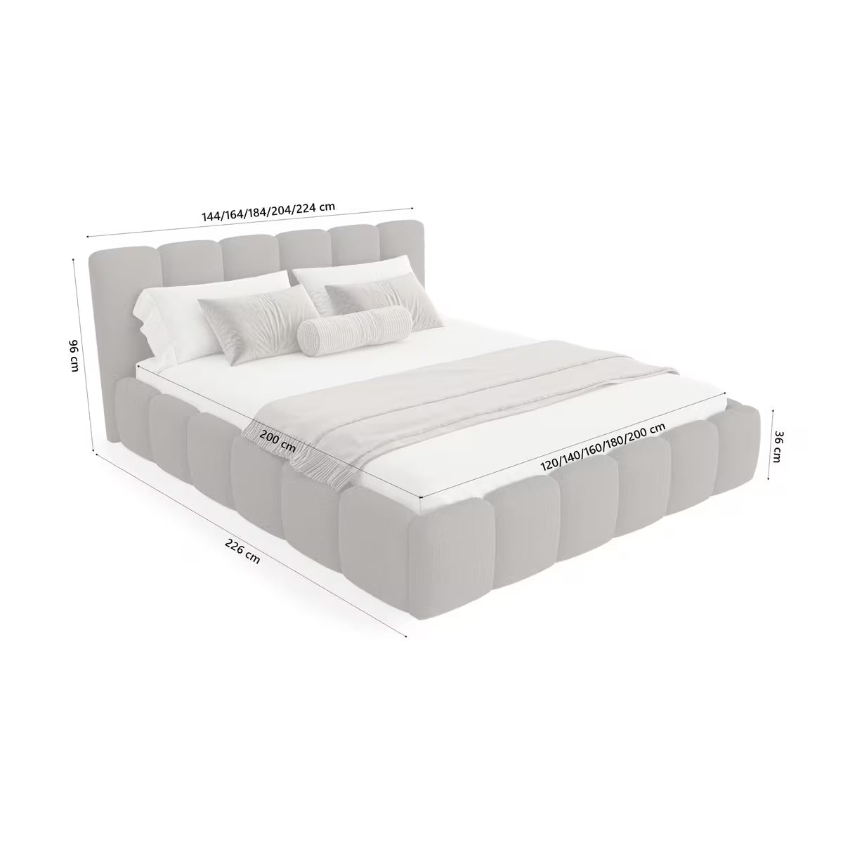 Pat Havana 1B, material bouclé, gri inchis, dimensiuni multiple