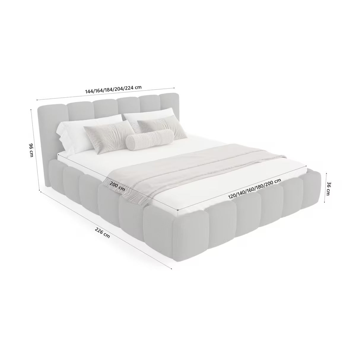 Pat Havana 1G, material bouclé, gri antracit, dimensiuni multiple