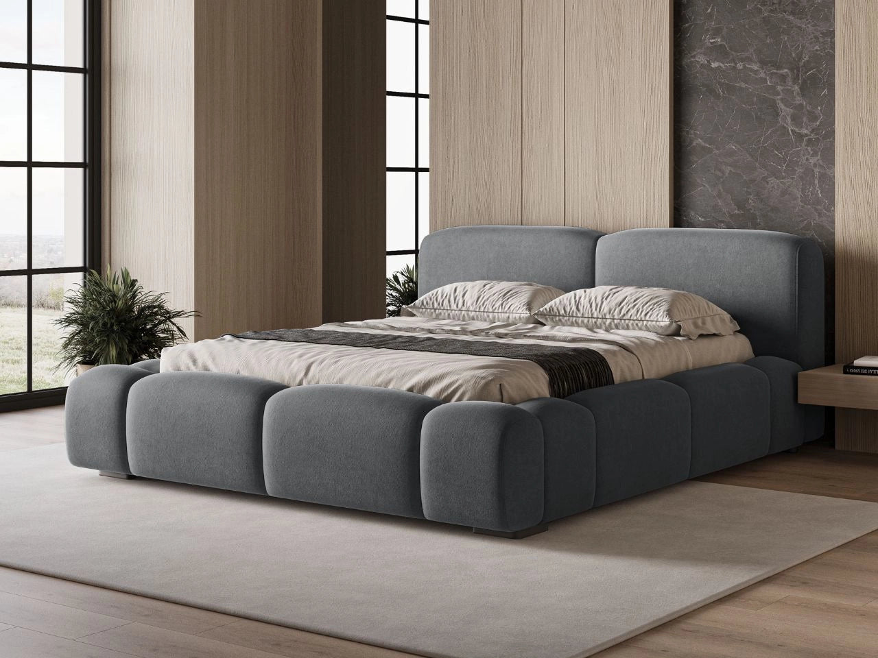 Pat Verona, catifea gri, dimensiuni multiple