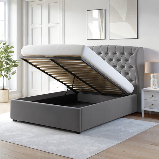 Pat Venetia, material catifelat gri antracit, dimensiuni multiple