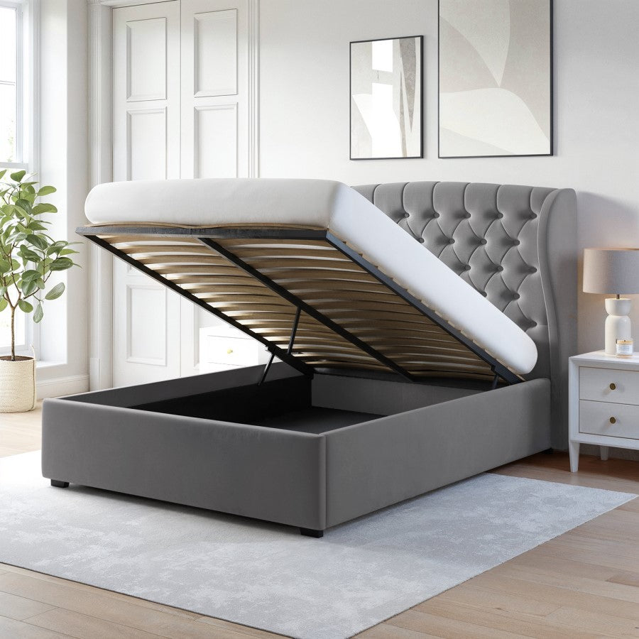 Pat Venetia, material catifelat gri, dimensiuni multiple