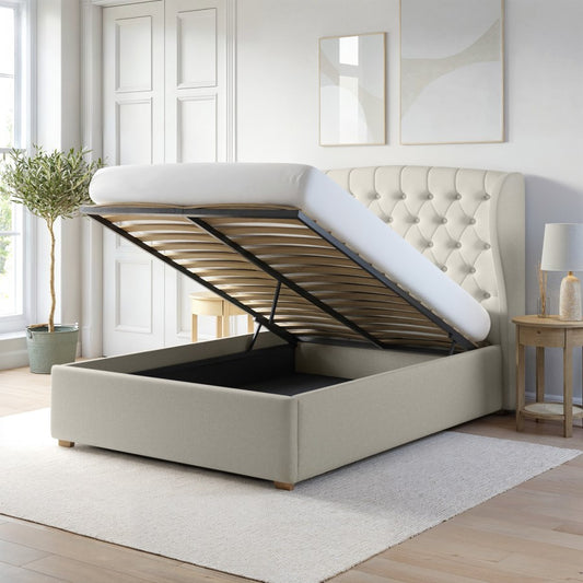 Pat Venetia, material catifelat crem, dimensiuni multiple