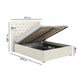 Pat Venetia, material catifelat crem, dimensiuni multiple