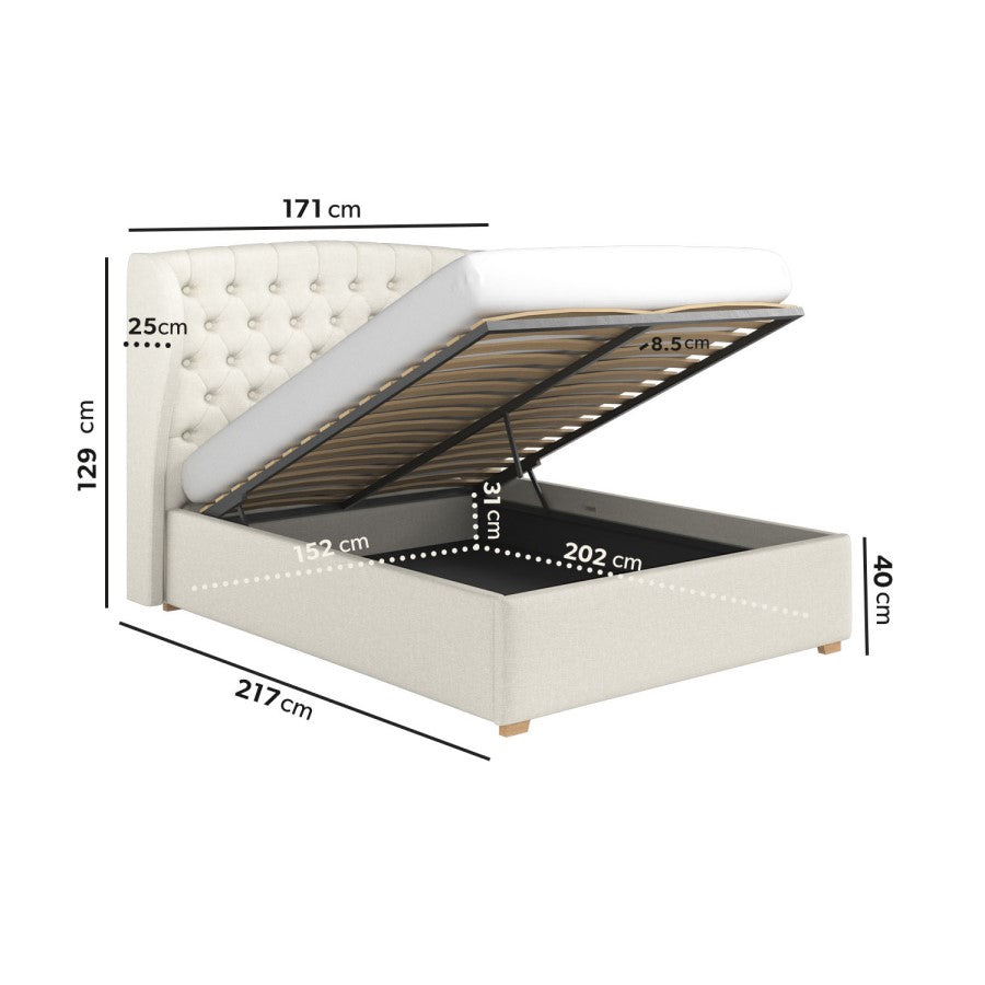 Pat Venetia, material catifelat crem, dimensiuni multiple
