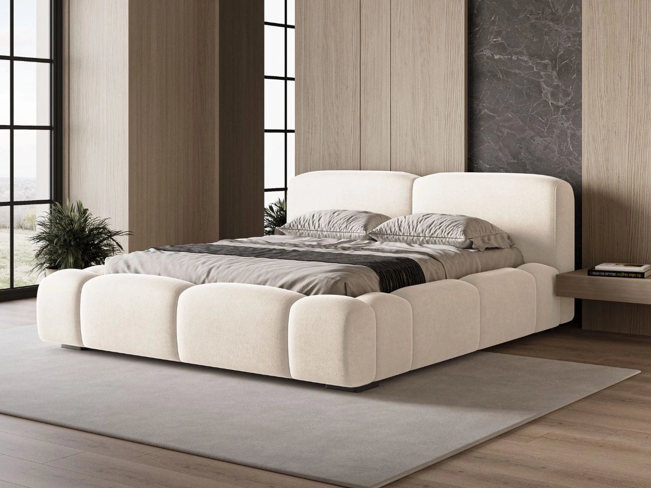 Pat Verona, catifea bej deschis, dimensiuni multiple