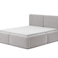 Pat matrimonial Imperio, gri bouclé, design unic, dimensiuni multiple